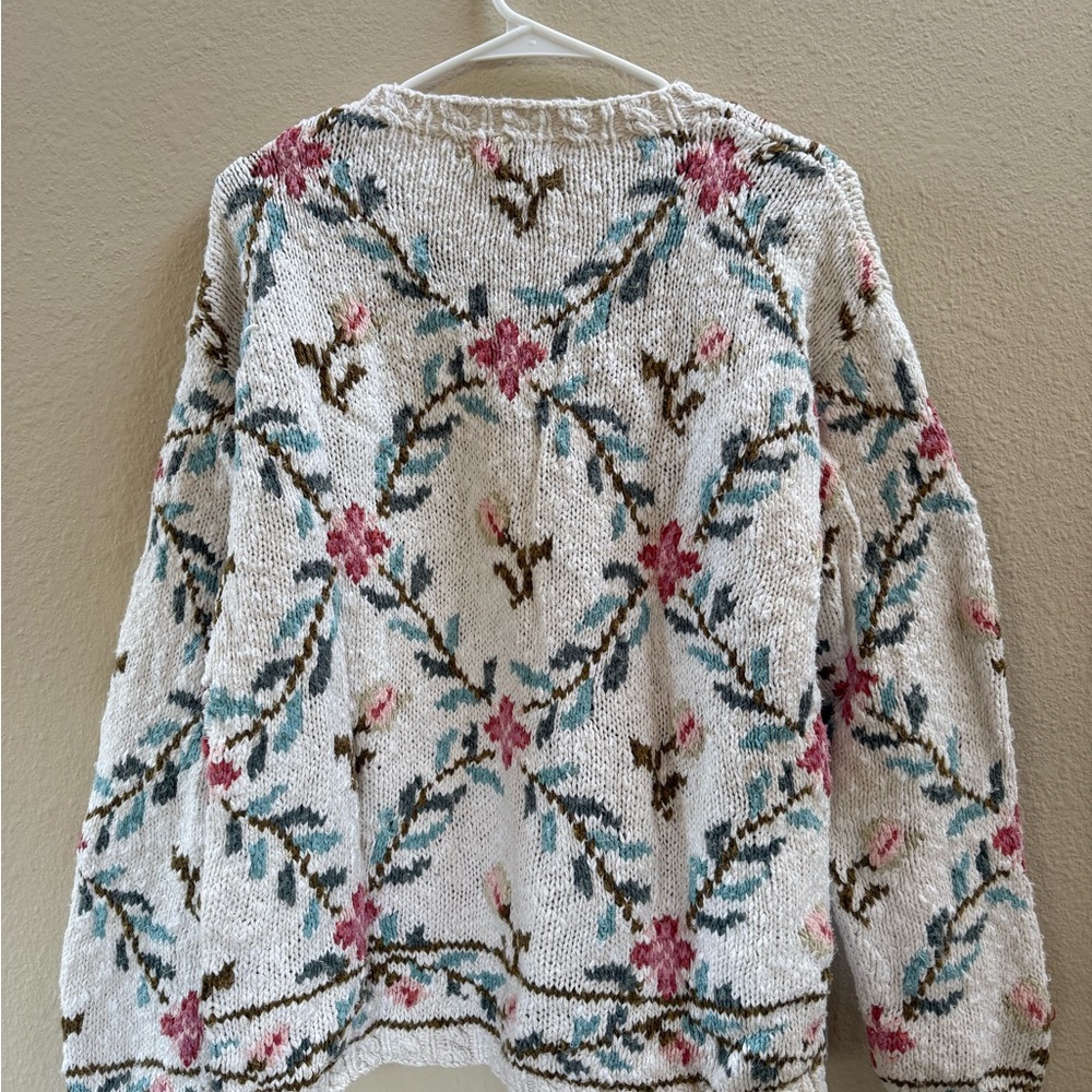 Vintage LL Bean Floral Sweater - Picture 3 of 4